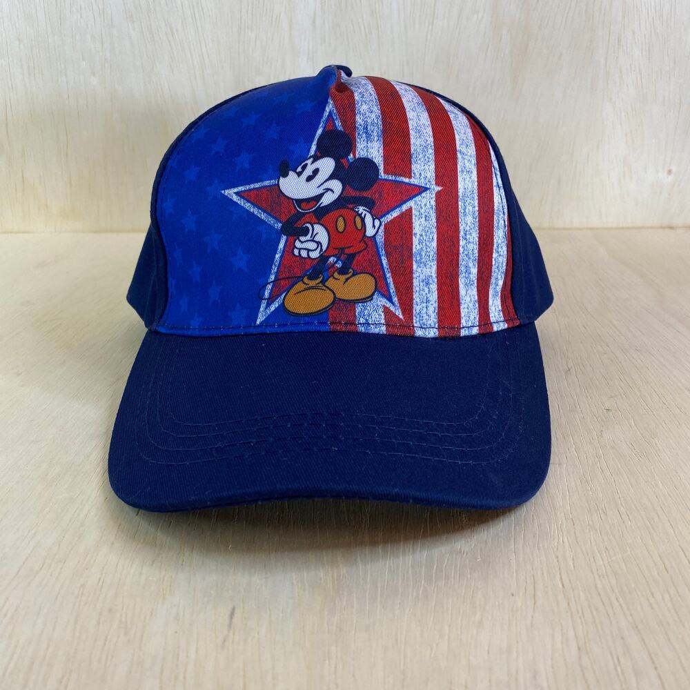 Disney Mickey Mouse Kids Boys Adjustable Baseball Cap Hat Red Blue OSFM NWT